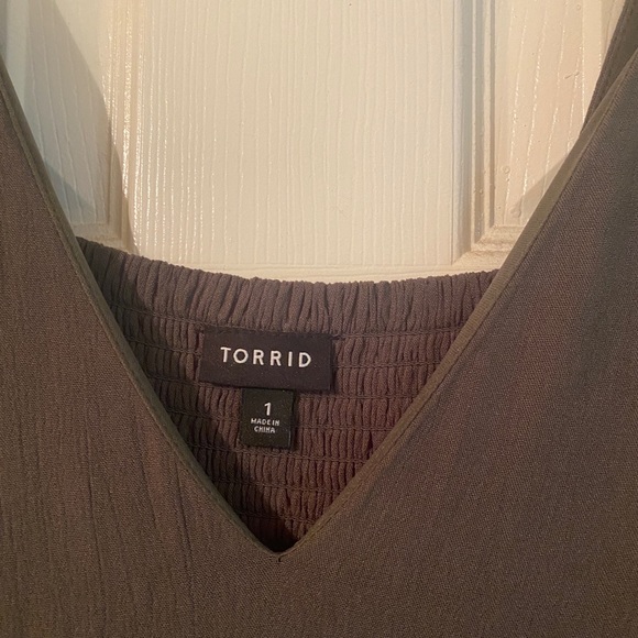 Olive/Army green summer dress. Torrid size 1x - Picture 4 of 5